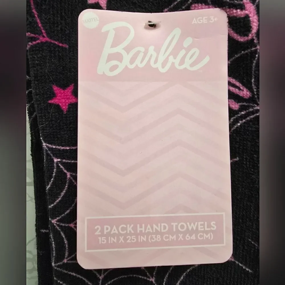 Nwt Barbie Halloween 2 pc Hand Towels
